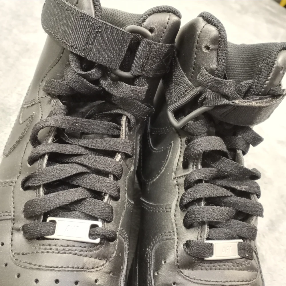 Nie Air Foece 1 Men's Black High-Top Sneakers Size 7y - Picture 6 of 11
